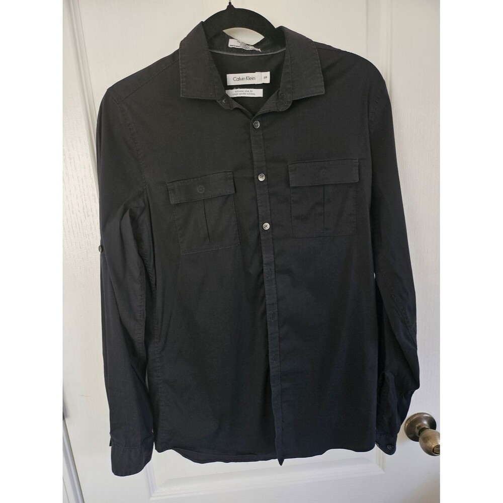 Calvin Klein Men’s Black Long Sleeve Dress Shirt